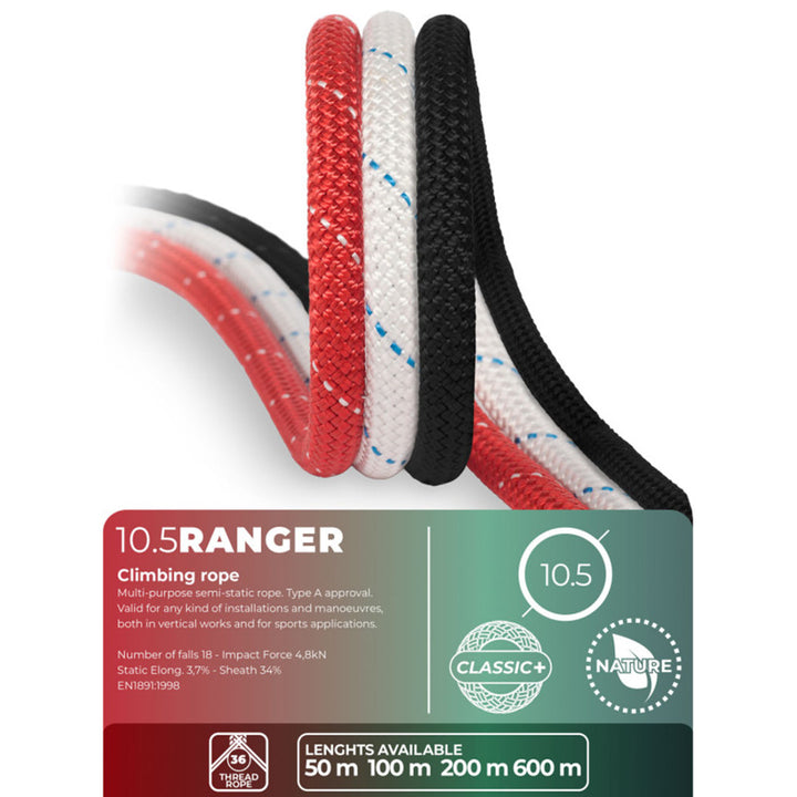 10.5mm Ranger Static Rope Full Spool
